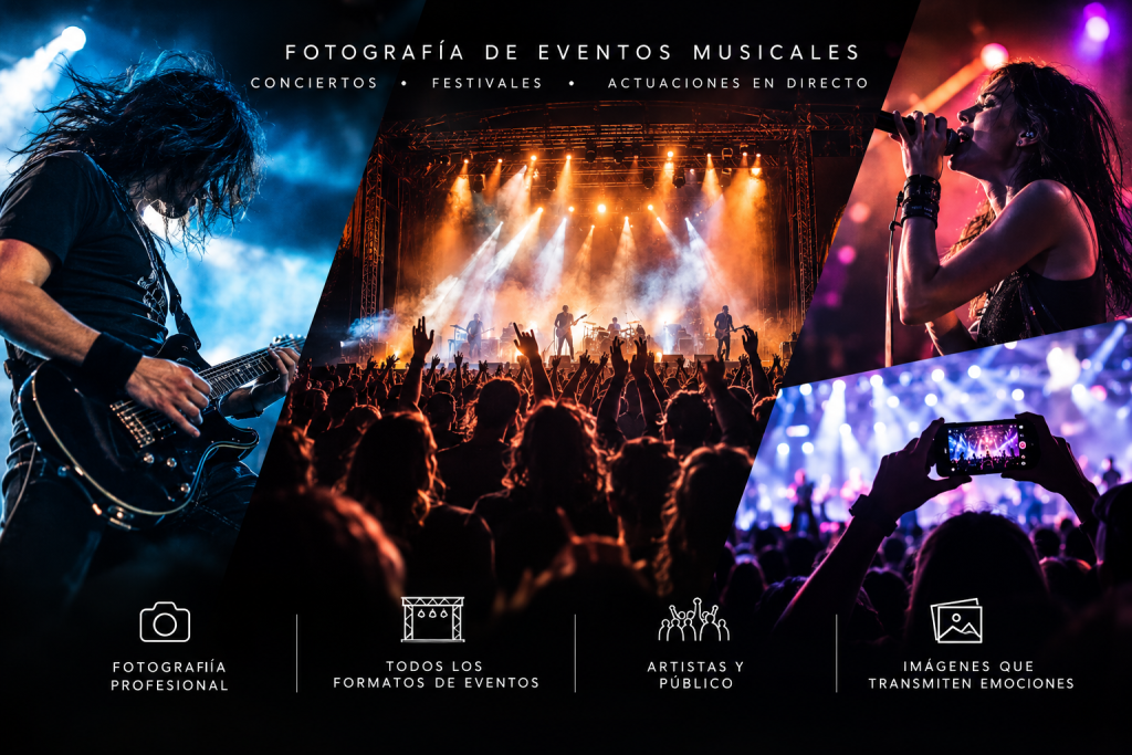 fotografía de eventos musicales en vivo